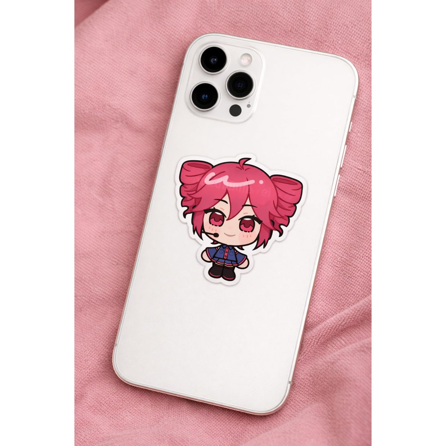Kasane Teto Chibi Sticker 3 Inch 3 Pack Cute Anime Style Vinyl Decals for Phone Laptop Water Bottle