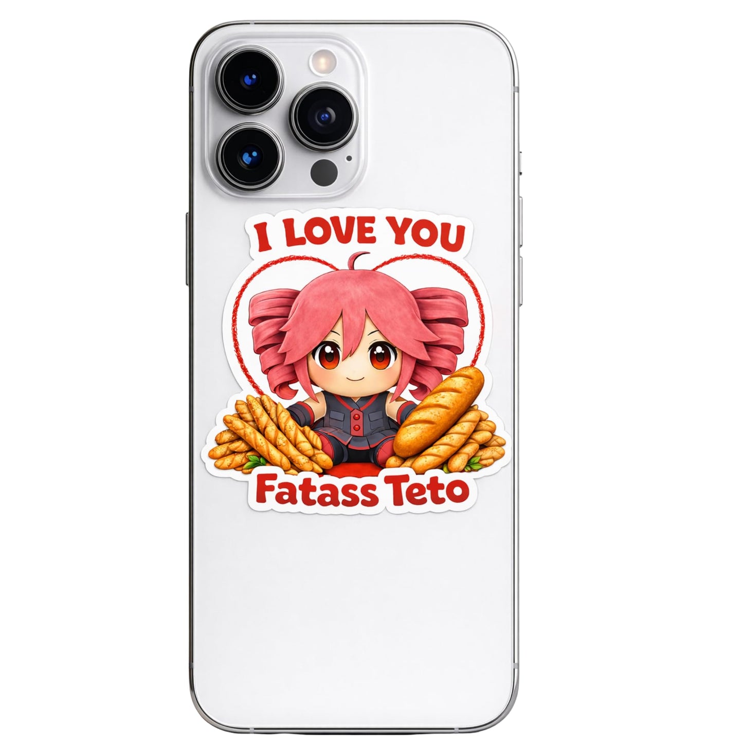 Fatass Teto 3 Inch Vinyl Decals 3 Pack Funny Chibi Food Character Waterproof Laptop Phone Car Stickers