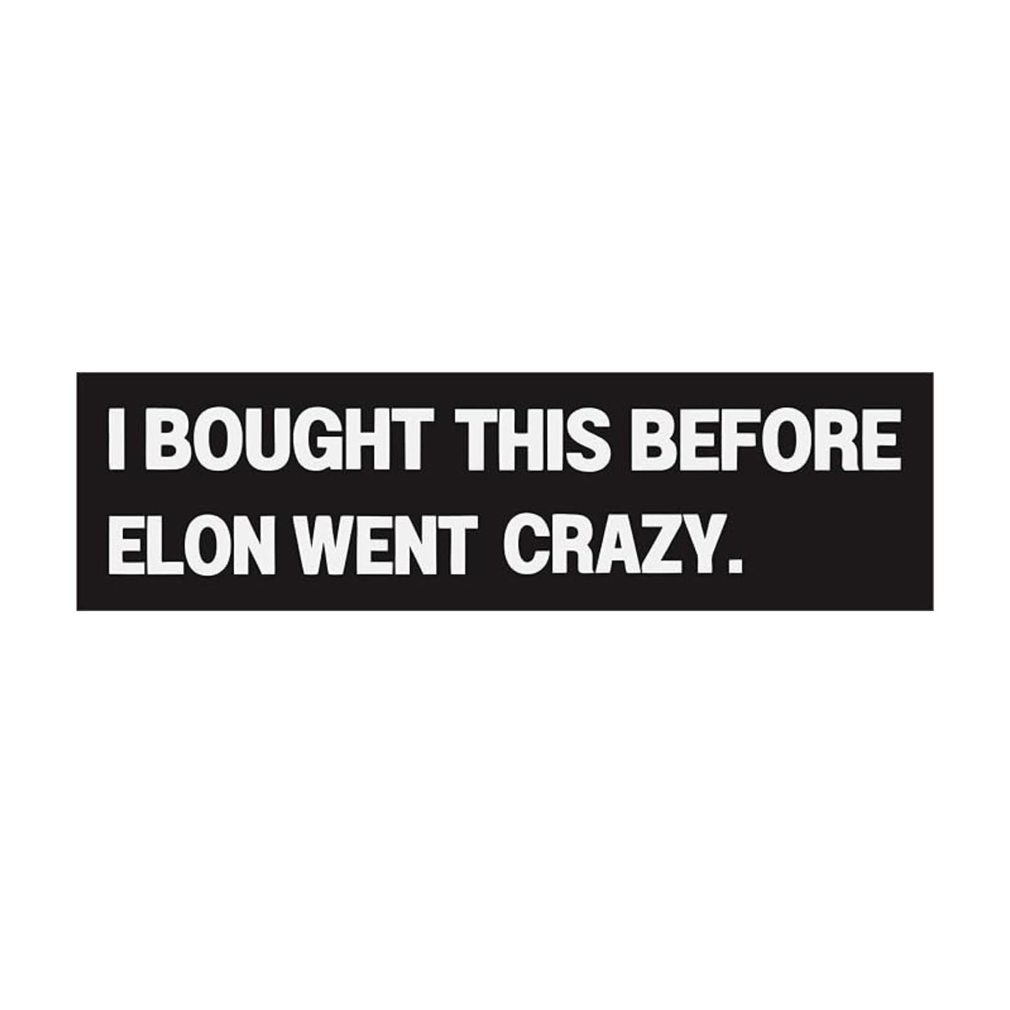 Funny Tesla Twitter Bumper Sticker, Car Window Decal, Black and White Vinyl, Pre-Elon Design
