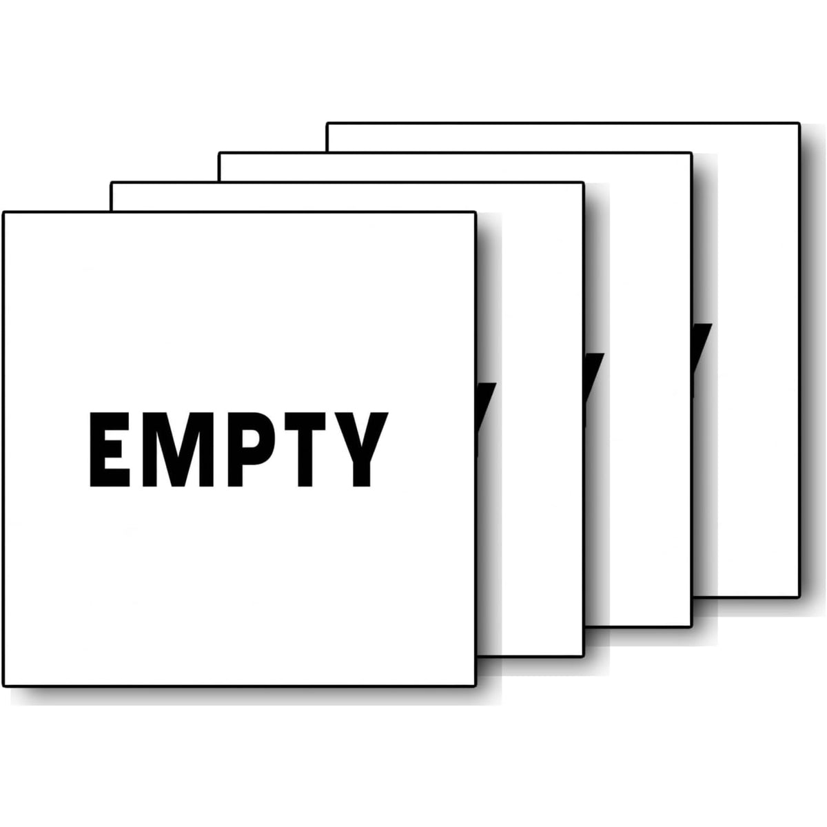 Empty Label Sticker | Warehouse Status Decal | Storage Bin Marker | Inventory Label | Equipment and Container Safety Sticker | Choose Regular or Premium Cast Vinyl (4, 3 Inch, Regular Vinyl)
