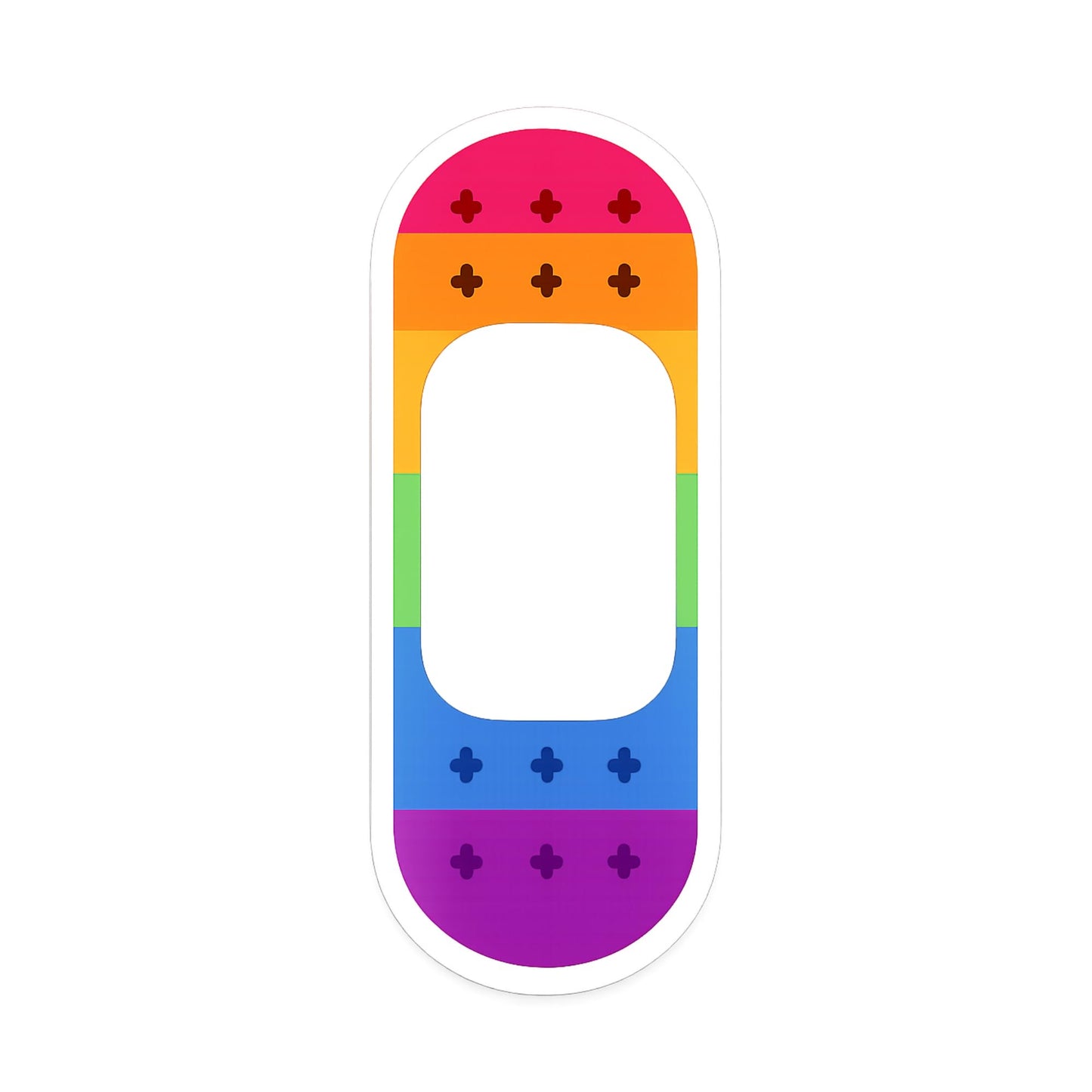 Rainbow Bandage Vinyl Stickers, 3 Inch Aesthetic Sticker Pack, 6 Pack for Phones, Laptops, Water Bottles, Premium Die Cut Decals, Weather Resistant Decorative Sticker Set