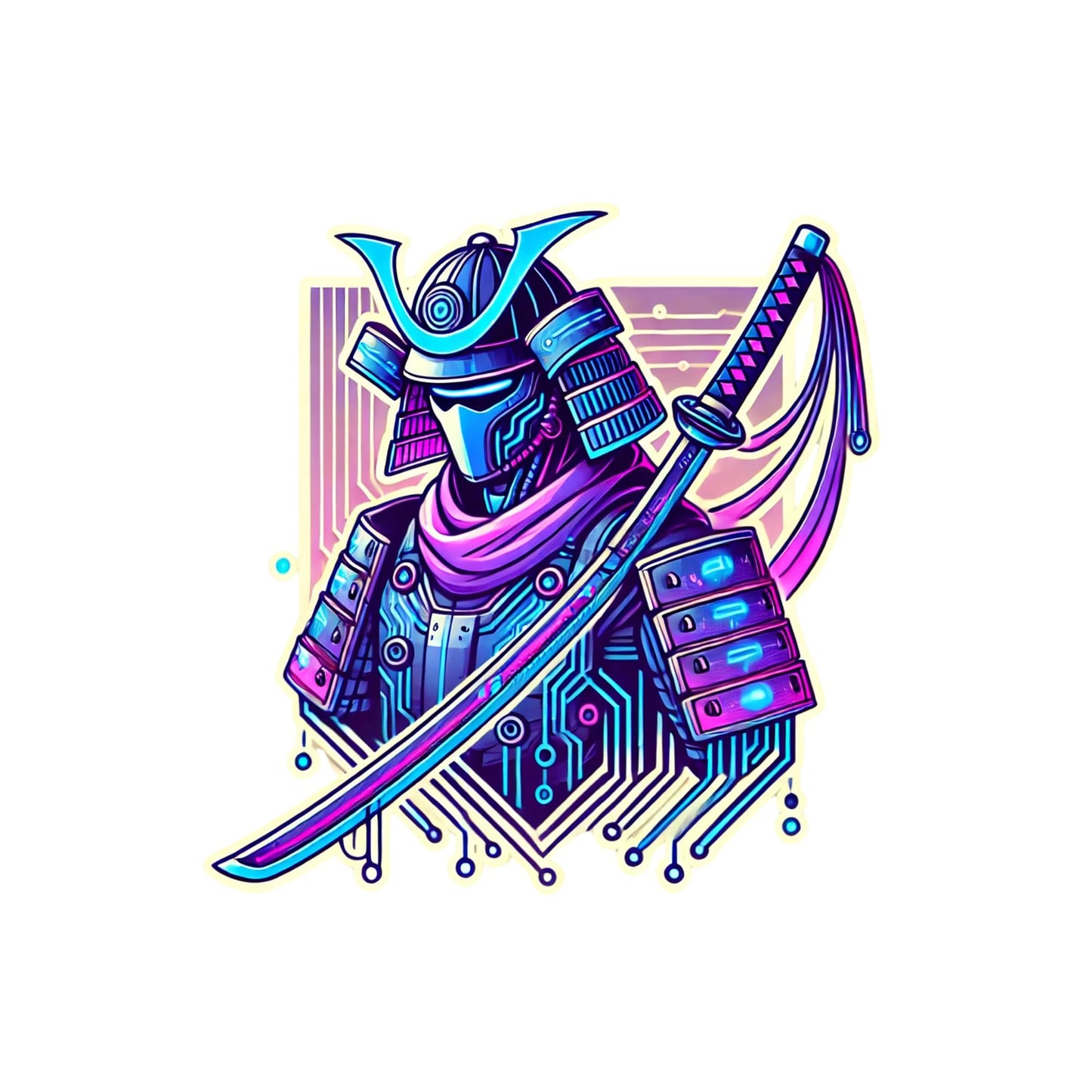Samurai Warrior – High-Tech Katana Fighter Sticker