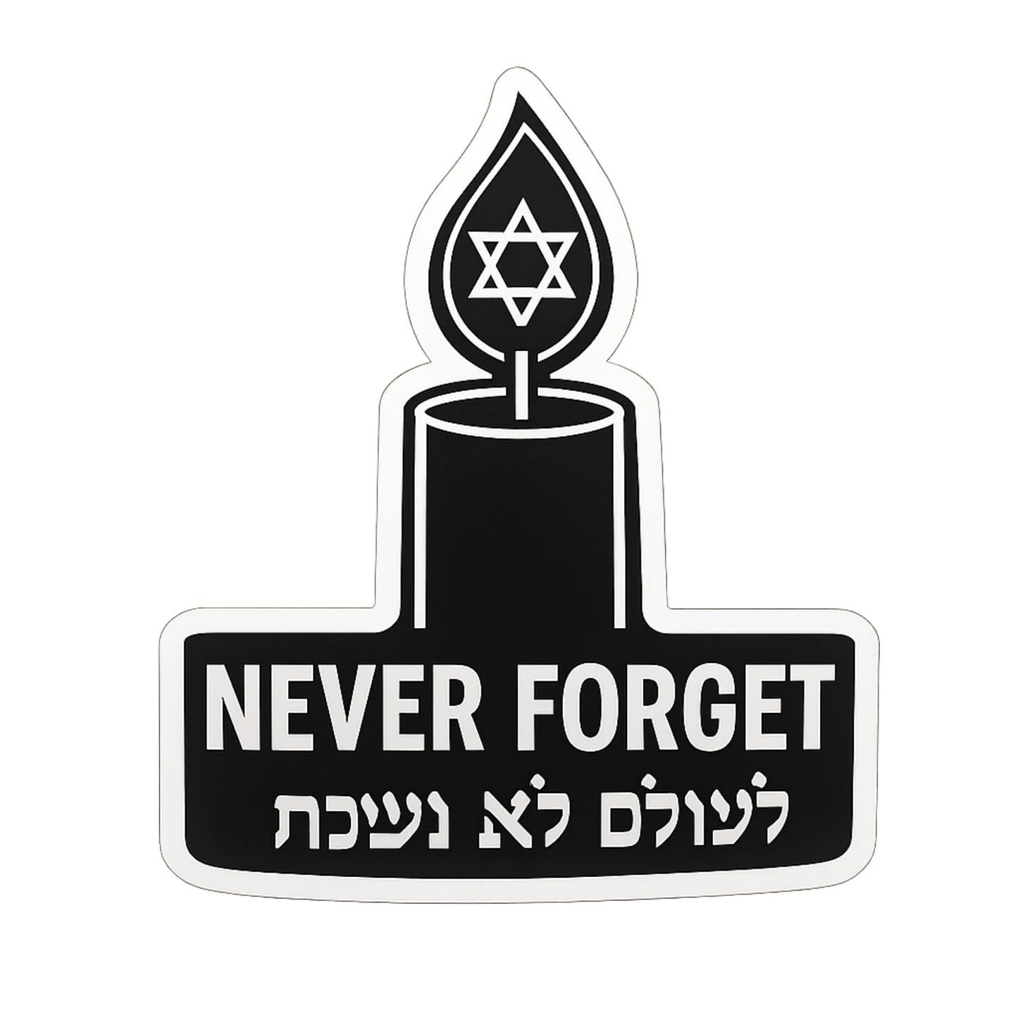Never Forget Memorial Candle Decals, 3 Inch Vinyl Stickers, Waterproof Outdoor Memorial Sticker, 3 Pack