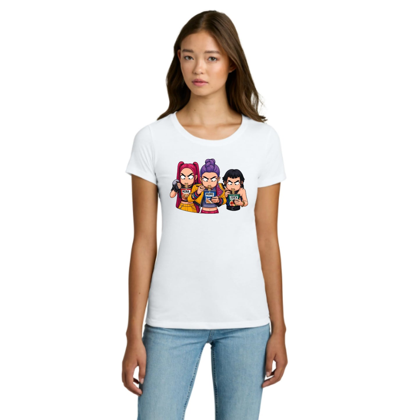 Anime Ramen Girls T Shirt Funny Anime Shirt Japanese Noodle Lover Graphic Tee Men Women Black
