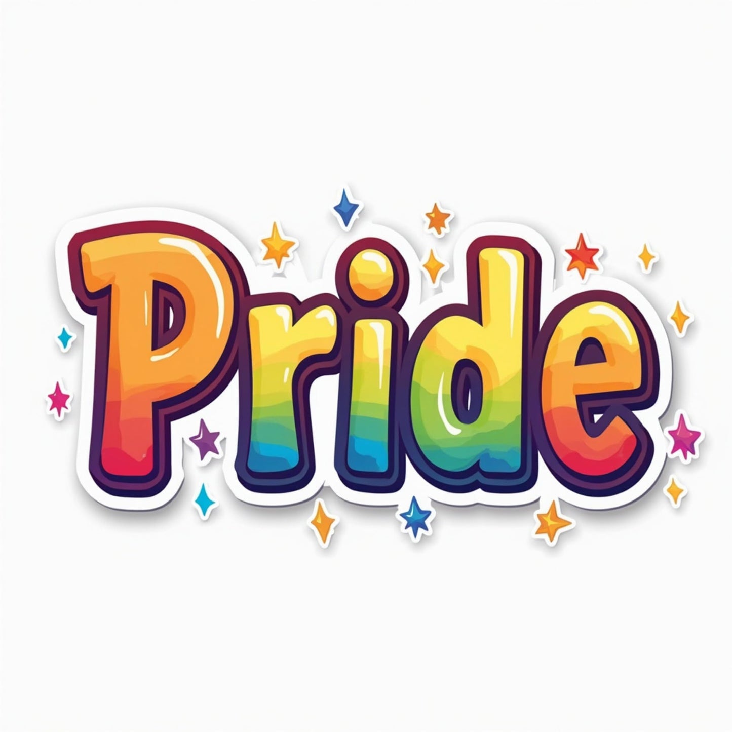 Pride Gradient Rainbow Vinyl Sticker –Pride Month Celebration Sticker, 3.5 x 2 Inch Decal for Laptop, Water Bottle, Tumbler