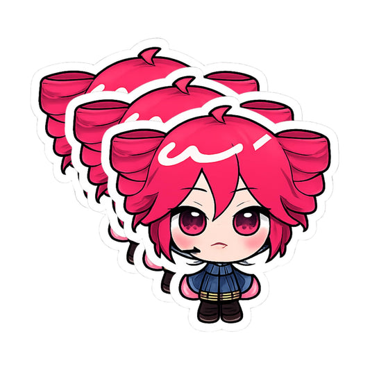 Kasane Teto Chibi Sticker 3 Inch 3 Pack Cute Anime Style Vinyl Decals for Phone Laptop Water Bottle