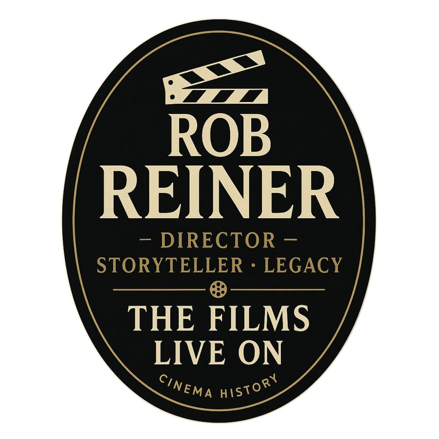 Rob Reiner Film Legacy 5 Inch Vinyl Sticker, Hollywood Director Cinema History Memorabilia Decal