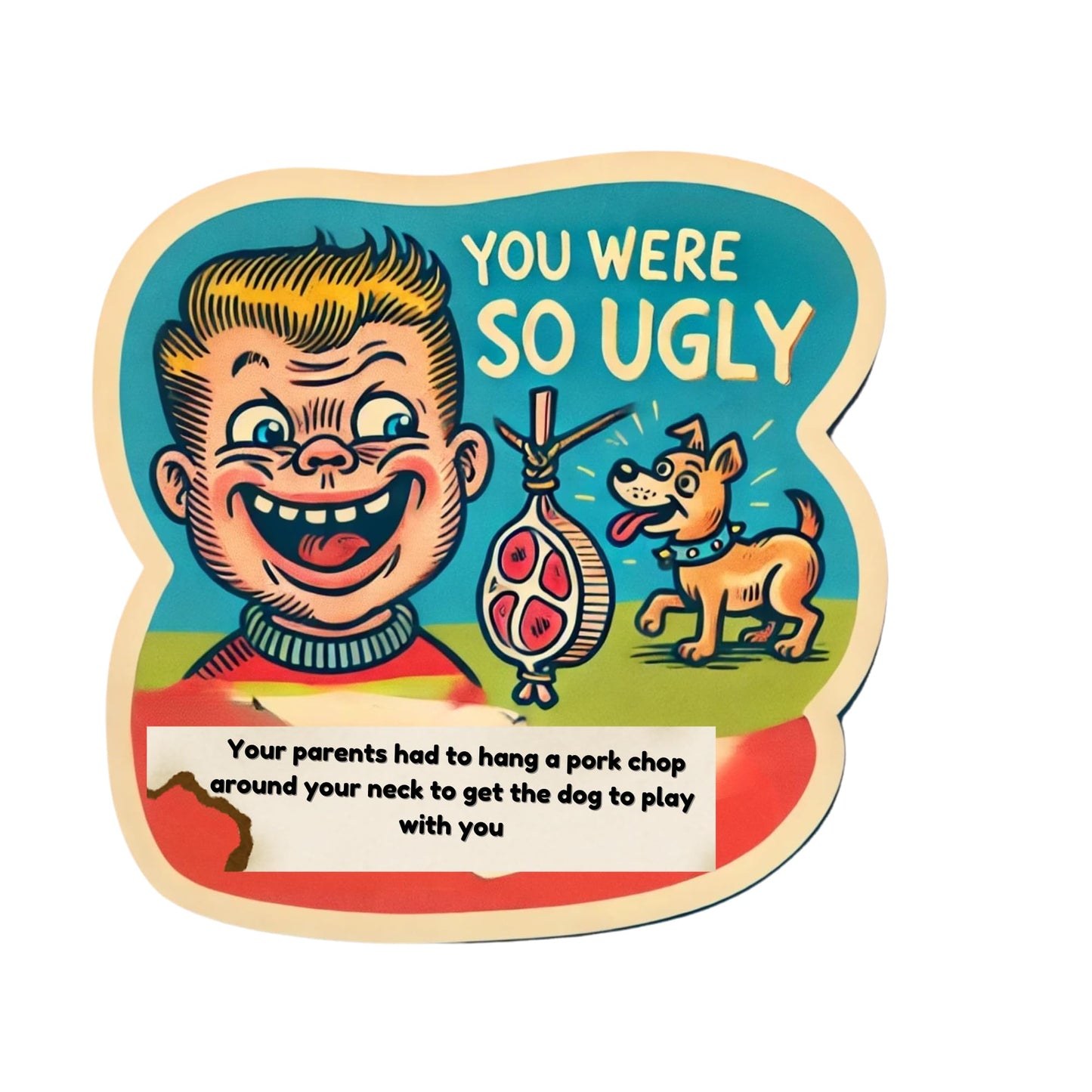 Retro Comic Yo Momma Joke Vinyl Sticker, Funny Laptop Decal, Novelty Humor Collection (3 Inch)