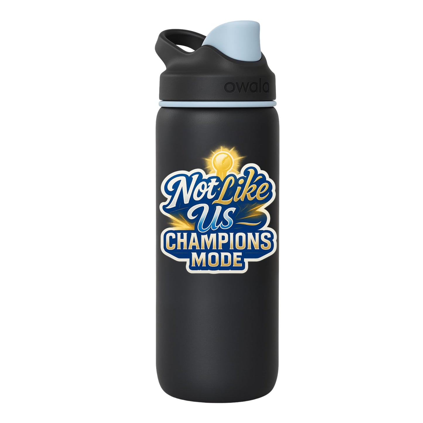 Not Like Us – Champions Mode 2025 Vinyl Sticker | Gold Trophy Celebration Fan Decal | Premium Die-Cut Water Bottle & Laptop Sticker