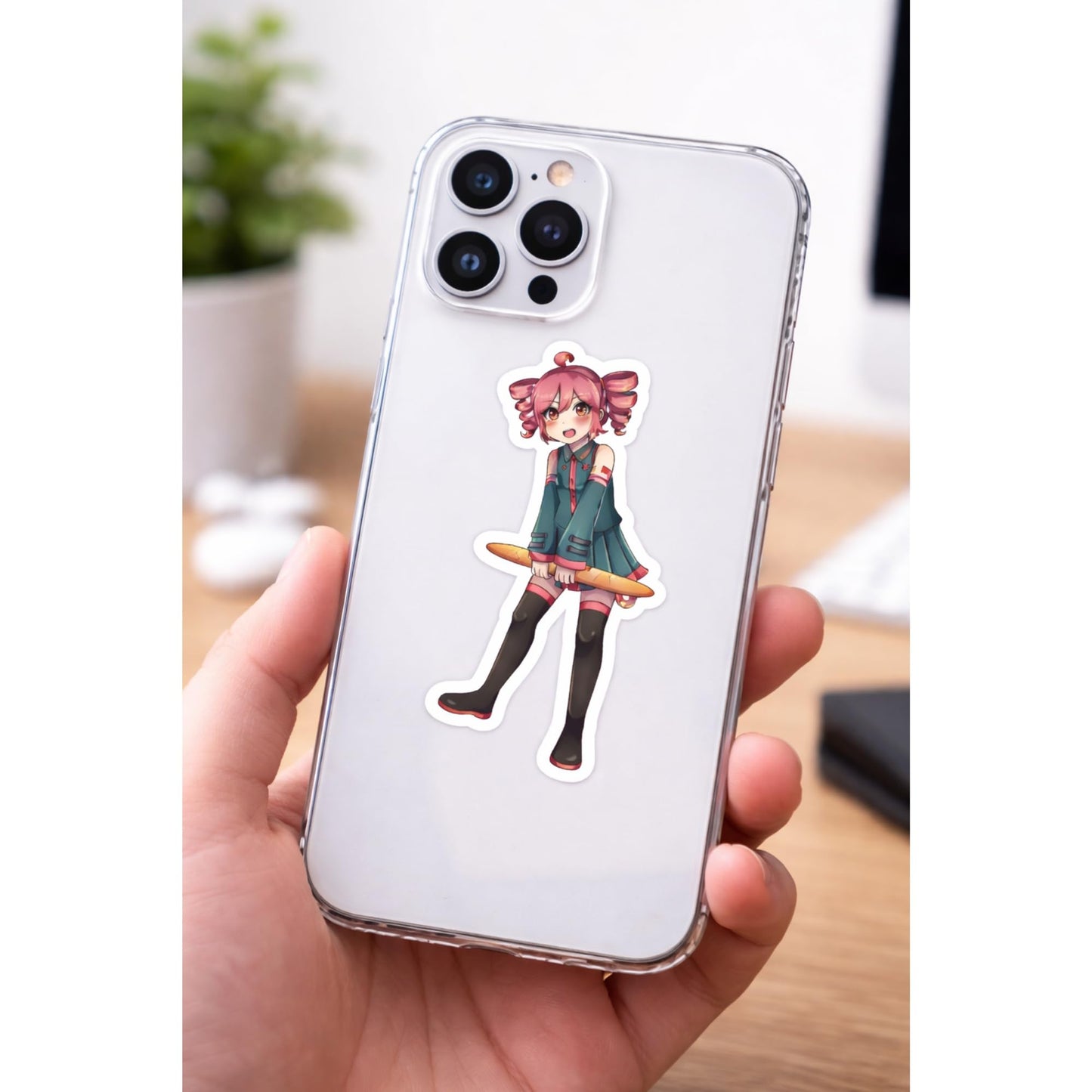 Kasane Teto Anime Stickers 3 Inch 3 Pack Cute Style Vinyl Decals Waterproof Durable Laptop Water Bottle Phone Case Sticker Set