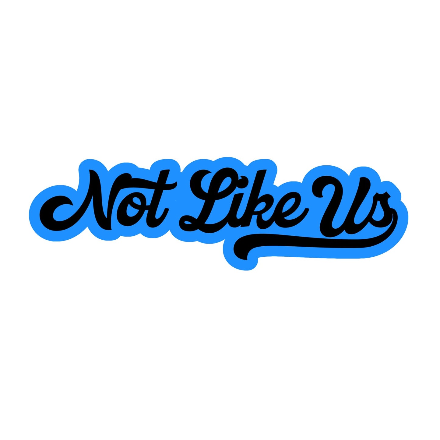Not Like Us Dodgers Inspired Decal Stickers, Blue and Black, 4 x 1.5 inches, Pack of 3
