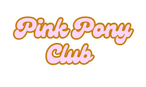 Pink Pony Club Vinyl Sticker, Hot Pink Logo Design by RockPaperStikrz