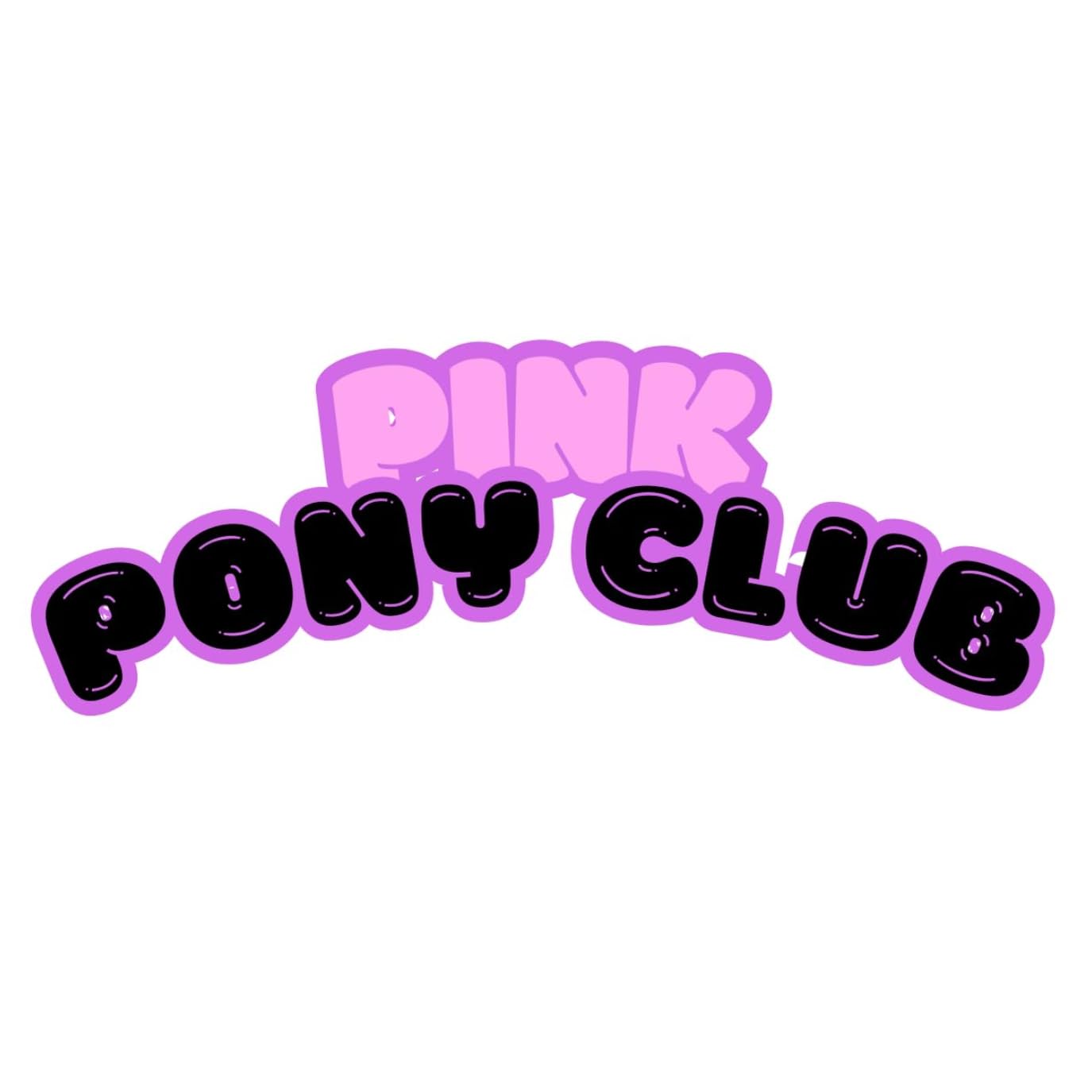 Pink Pony Club Vinyl Sticker, Hot Pink Logo Design by RockPaperStikrz
