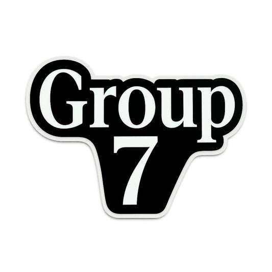 Group 7 Vinyl Sticker – 5 Inch Premium Black Gloss Die-Cut Decal – Bold Minimal Typography – Waterproof & UV-Protected – Laptop, Car, and Water Bottle Sticker
