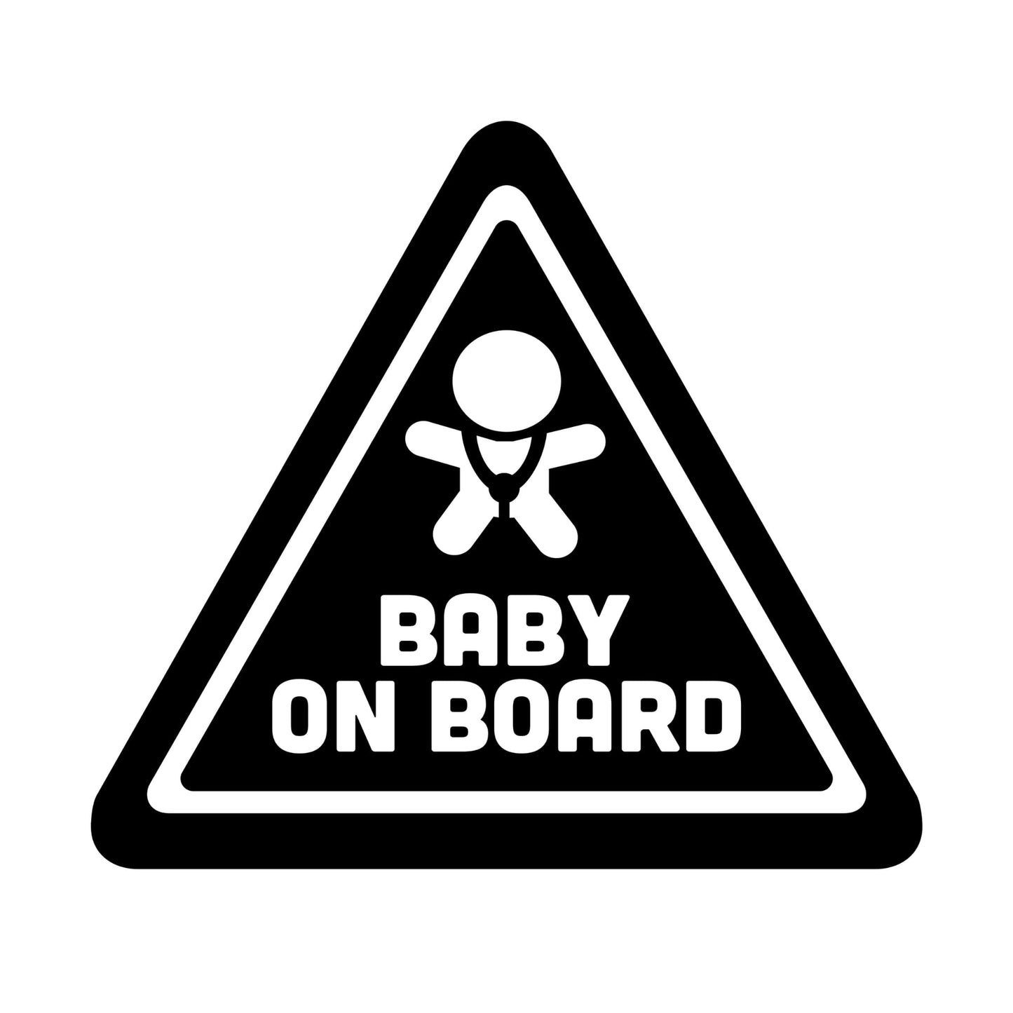 Baby on Board Sticker, 6 Inch Vinyl Decal, High Visibility, Car Window Safety, 6 Pack