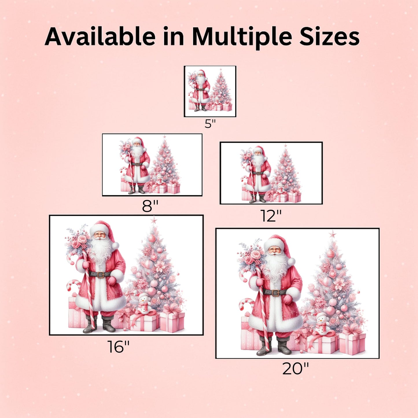 Make It A Pink Christmas – Custom Wall or Window Vinyl Decal, Removable, No Residue, Personalized Holiday Sticker for Home Decor & Gifts