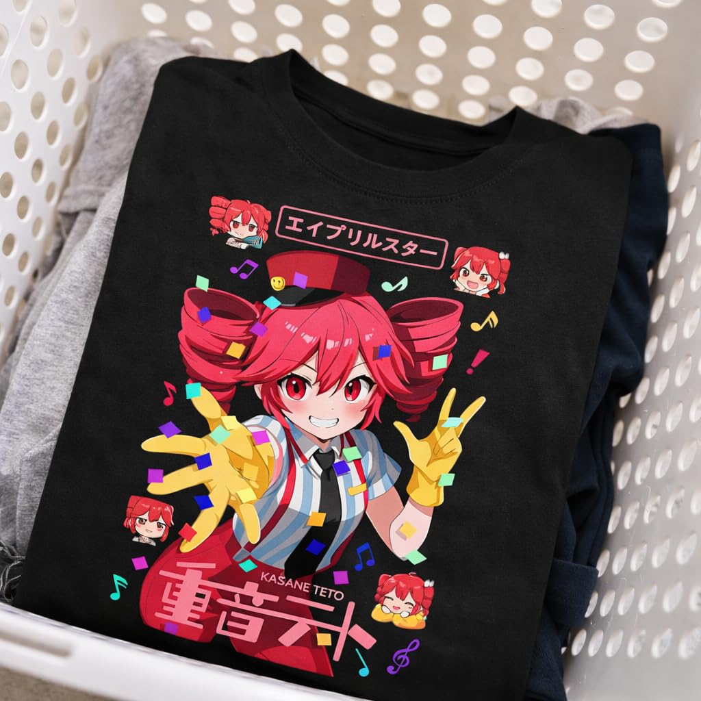 Anime Music Graphic Black T-Shirt Unisex Adults and Youth Sizes S–XXL