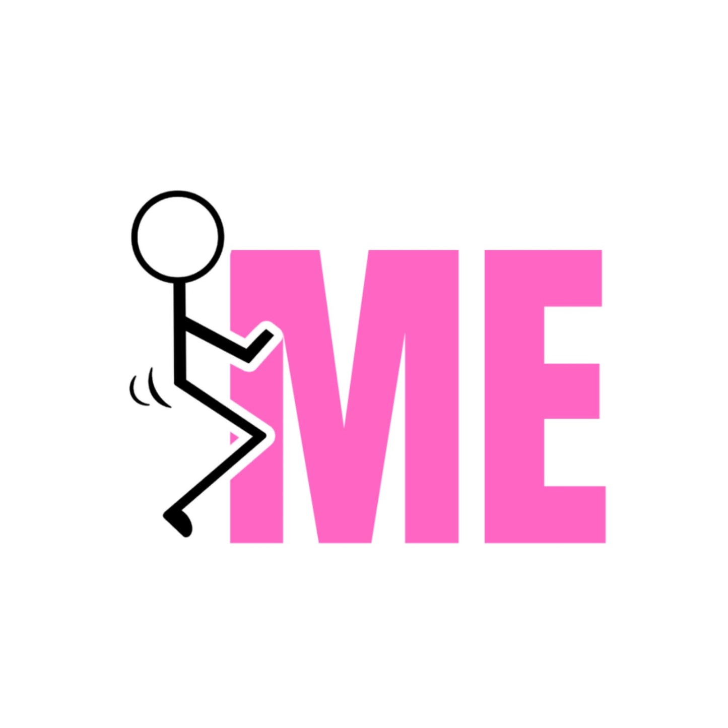 Fuck ME Meme Sticker, 5 Inch Vinyl Decal, Bold Pink Lettering, UV Resistant, Waterproof for Laptops Cars Water Bottles