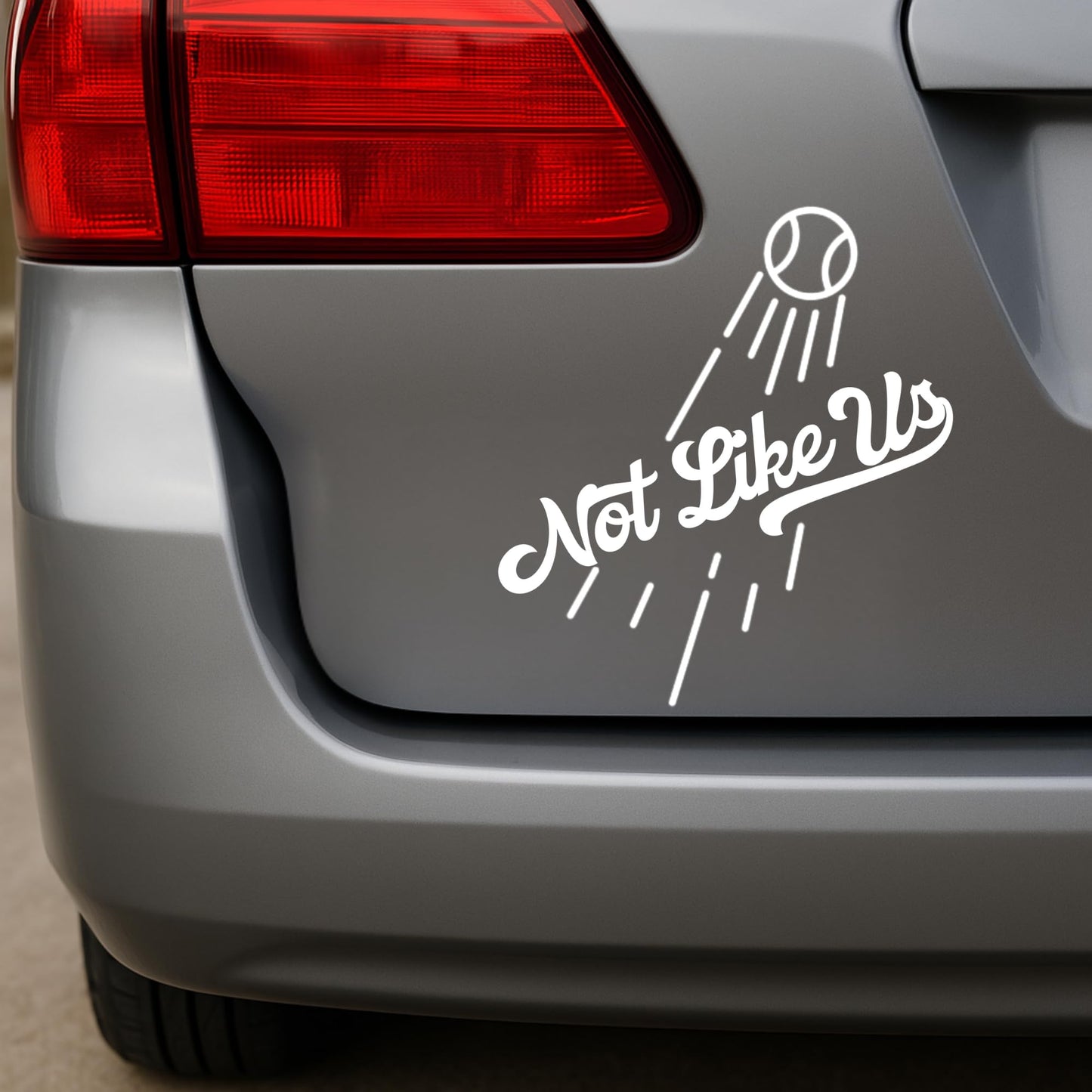 Baseball Fan Dodgers Inspired Not Like Us Vinyl Decal, Car Bumper Sticker, Window and More! Design Matte White or Black