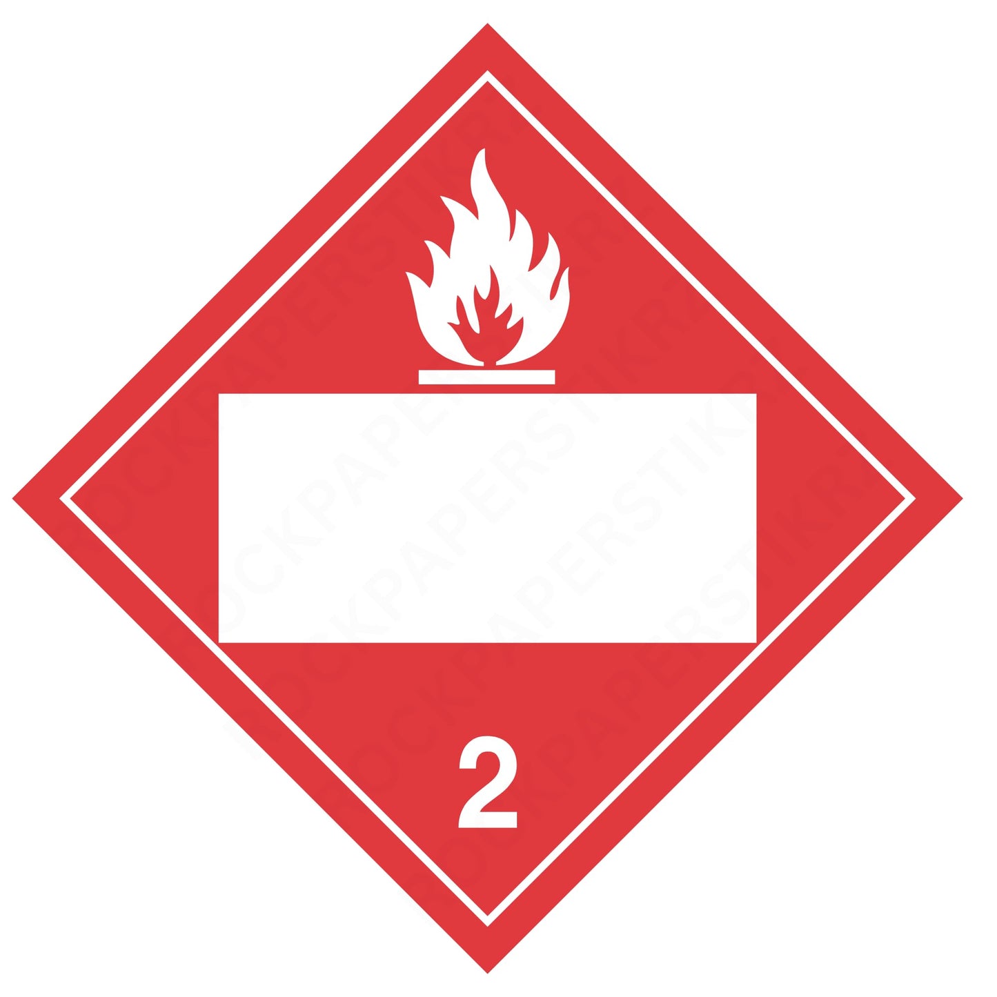 Flammable Gas Class 2 Placard – 10.75" Hazard Warning Label – Red Diamond Safety Sticker with Blank UN Number Area – Industrial Grade Cast Vinyl with UV Overlaminate – RockPaperStikrz