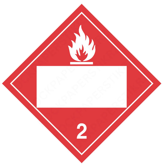 Flammable Gas Class 2 Placard – 10.75" Hazard Warning Label – Red Diamond Safety Sticker with Blank UN Number Area – Industrial Grade Cast Vinyl with UV Overlaminate – RockPaperStikrz