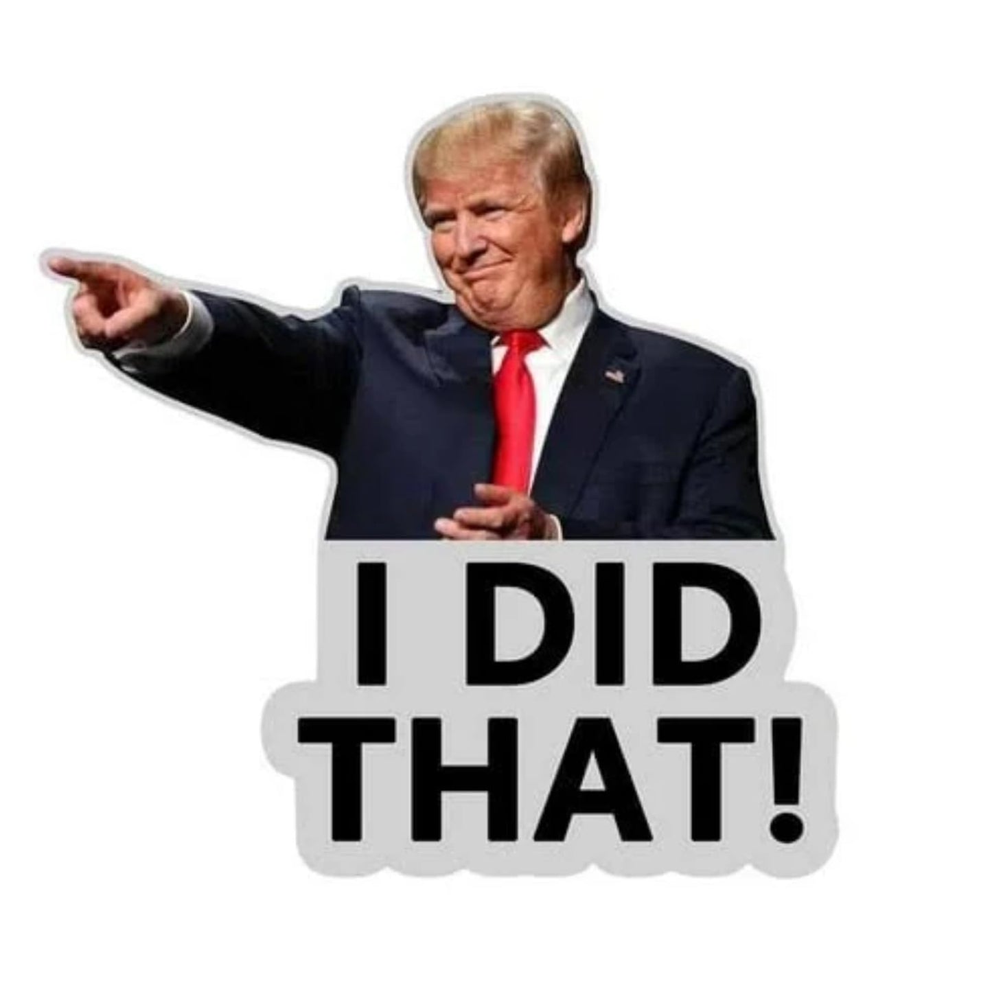 Political Vinyl Sticker, I Did That Design, 3 Inch, White and Navy (2 inch) by RockPaperStikrz