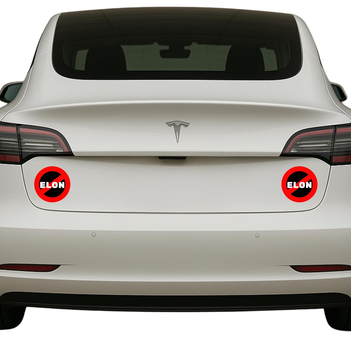 Anti Elon 5-Piece Vinyl Sticker Set– Car Stickers for Bumpers, Windows, Laptops, and More - “No Elon,” “We Have The Car Now,” “Eco Friendly Not Elon Friendly” Perfect for Tesla Drivers