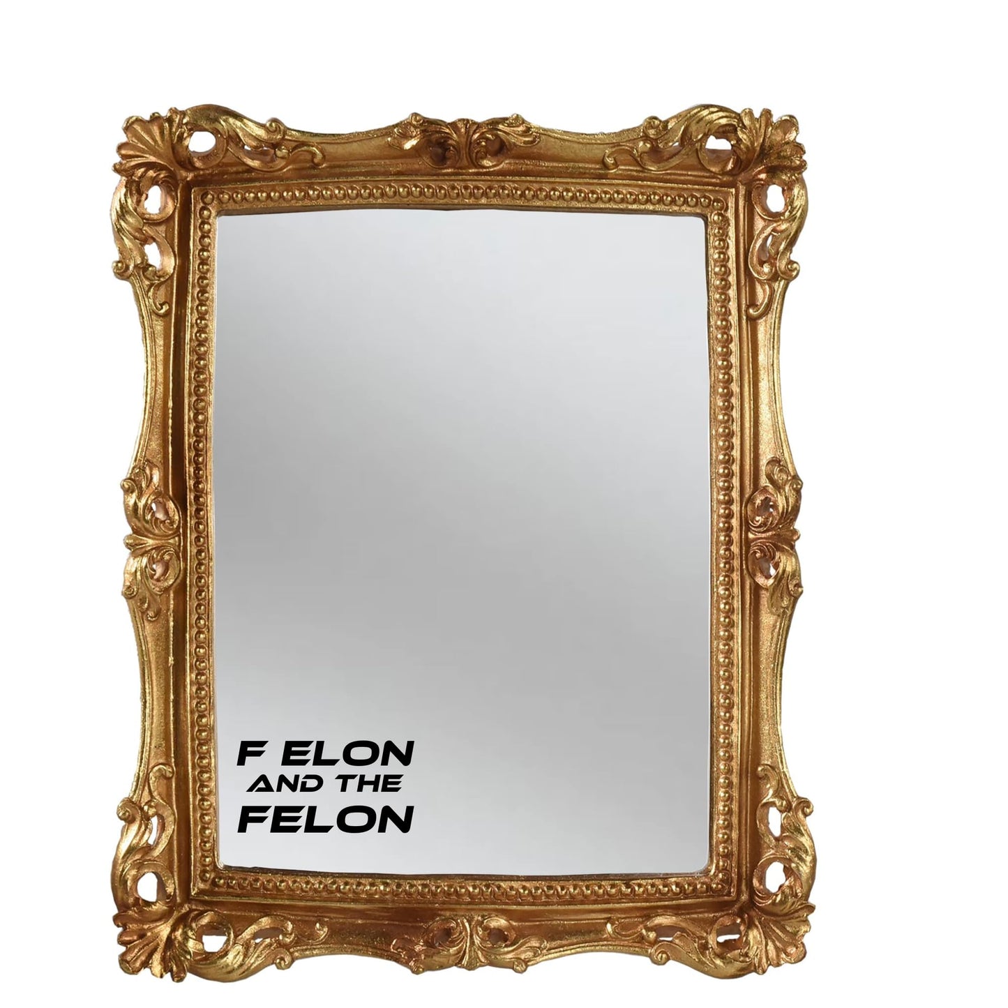 F Elon and The FELON Vinyl Decal | Matte Black Waterproof Car Sticker | Anti Elon Tesla Driver Bumper Decal | 7 x 3.65 Inch Weatherproof Vinyl Sticker