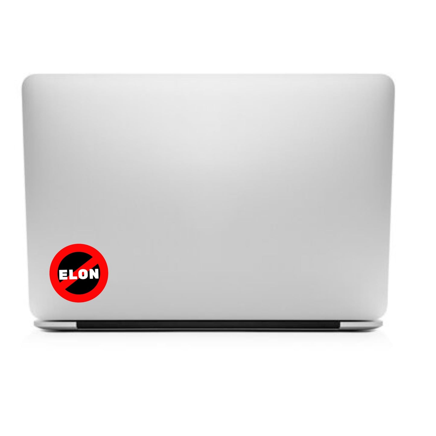 Anti Elon NO Elon Musk 4 inch Round Vinyl Sticker for Tesla Owners, Bumper Sticker, Laptops, Phone Cases, Tumblers and More