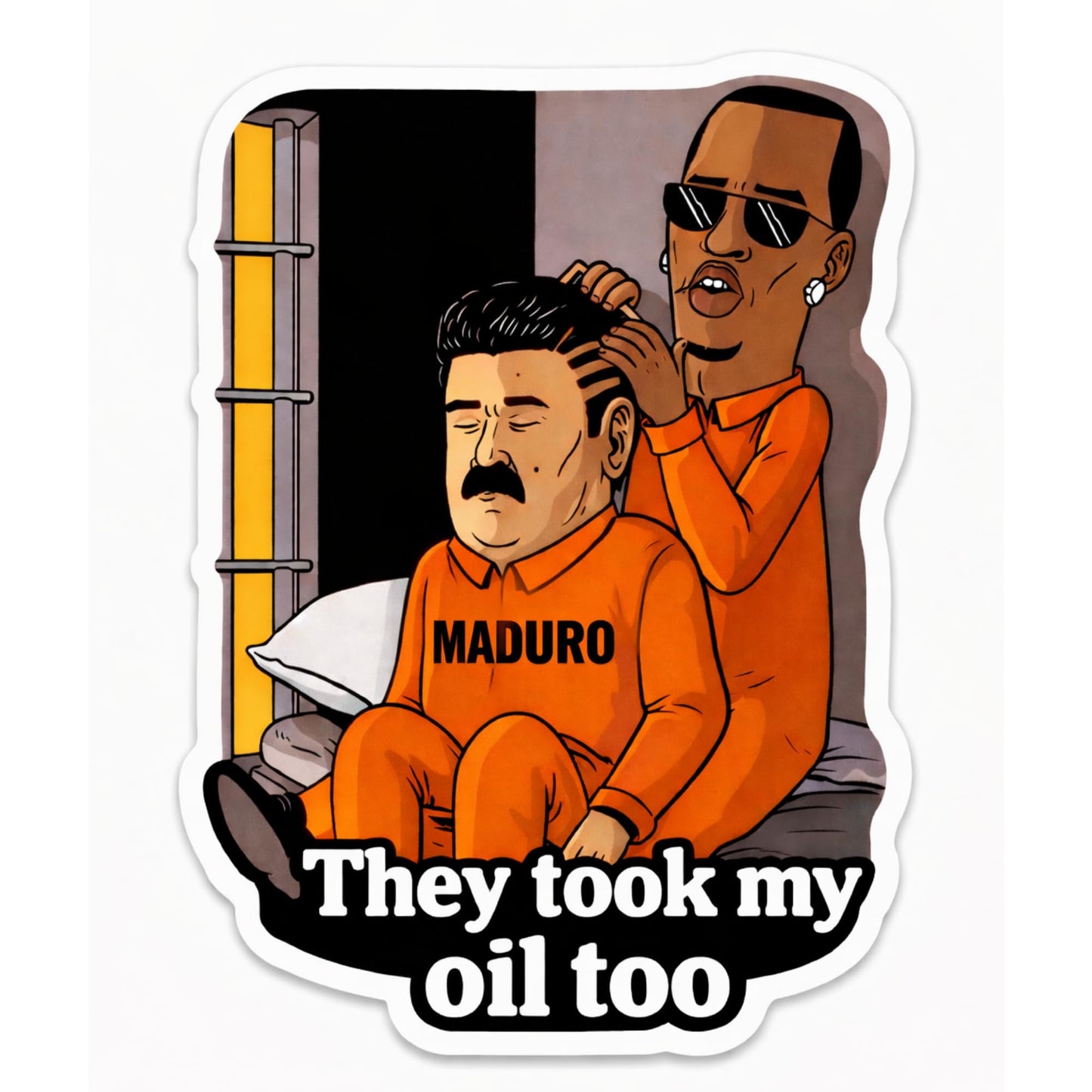 They Took My Oil Too Political Satire Sticker, 3 Inch Vinyl Waterproof Decal, 3 Pack