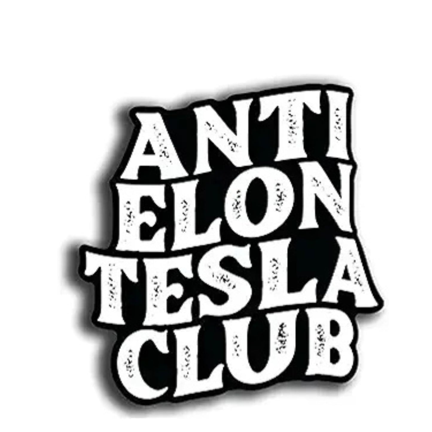 Anti Elon Tesla Club Vinyl Sticker for Tesla Owners Model X Y 3 Black and White Funny Gift for Tesla Owners Regret Elon Musk (5 Inch)