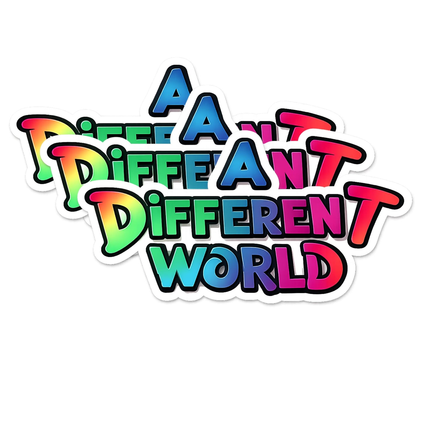 A Different World Sticker Pack 3 Inch Vinyl Stickers 3 Pack Waterproof Aesthetic Decals