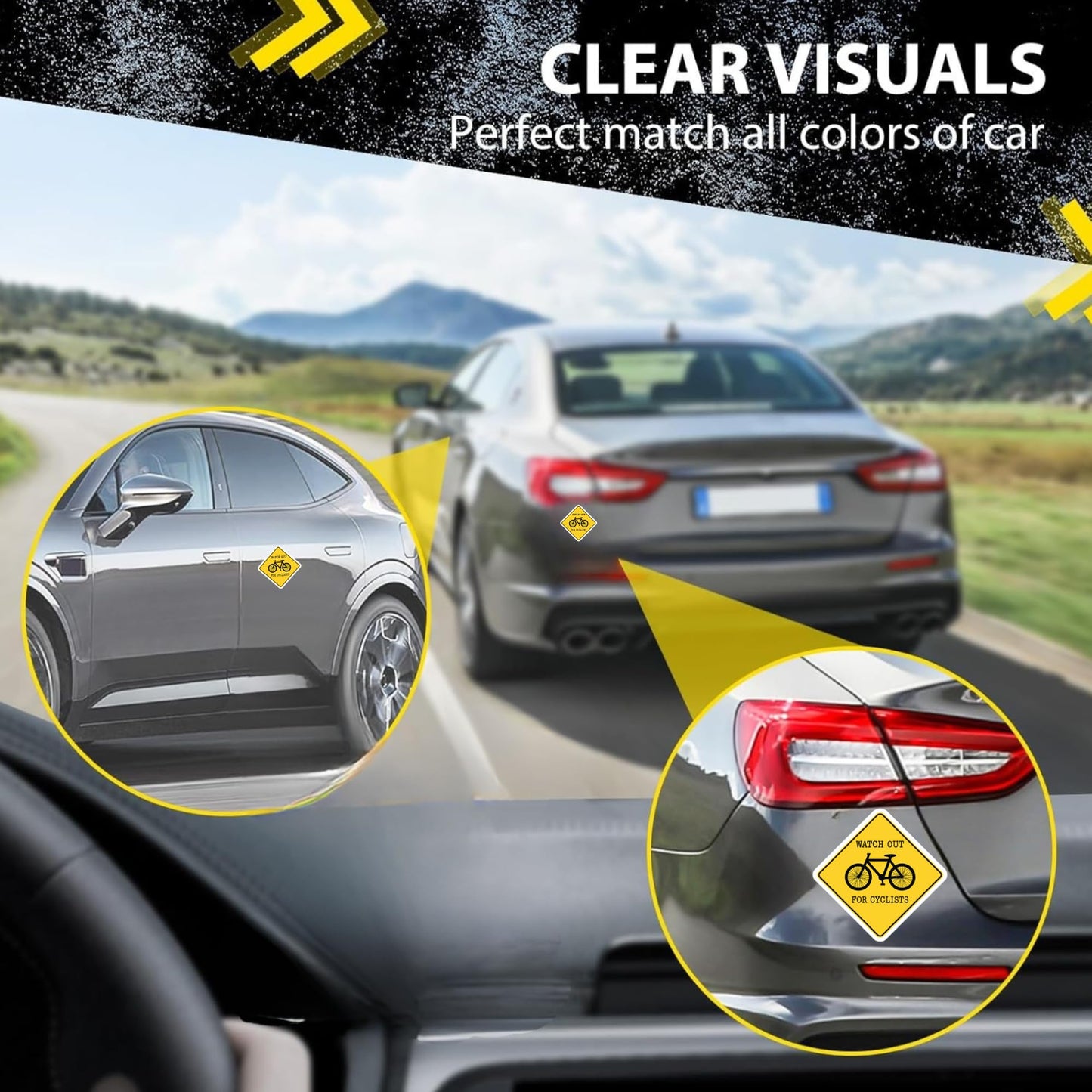 Look for Cyclists UV-Resistant Vinyl Decal – Car Window, Helmet, or Bumper Sticker 5"