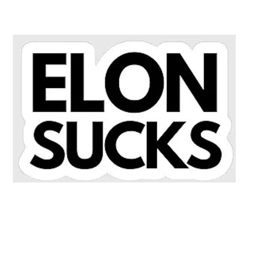 Elon Sucks Sticker Vinyl 3inch x 2 inch Stickers for Tesla Owners Accessory for Model X Y 3
