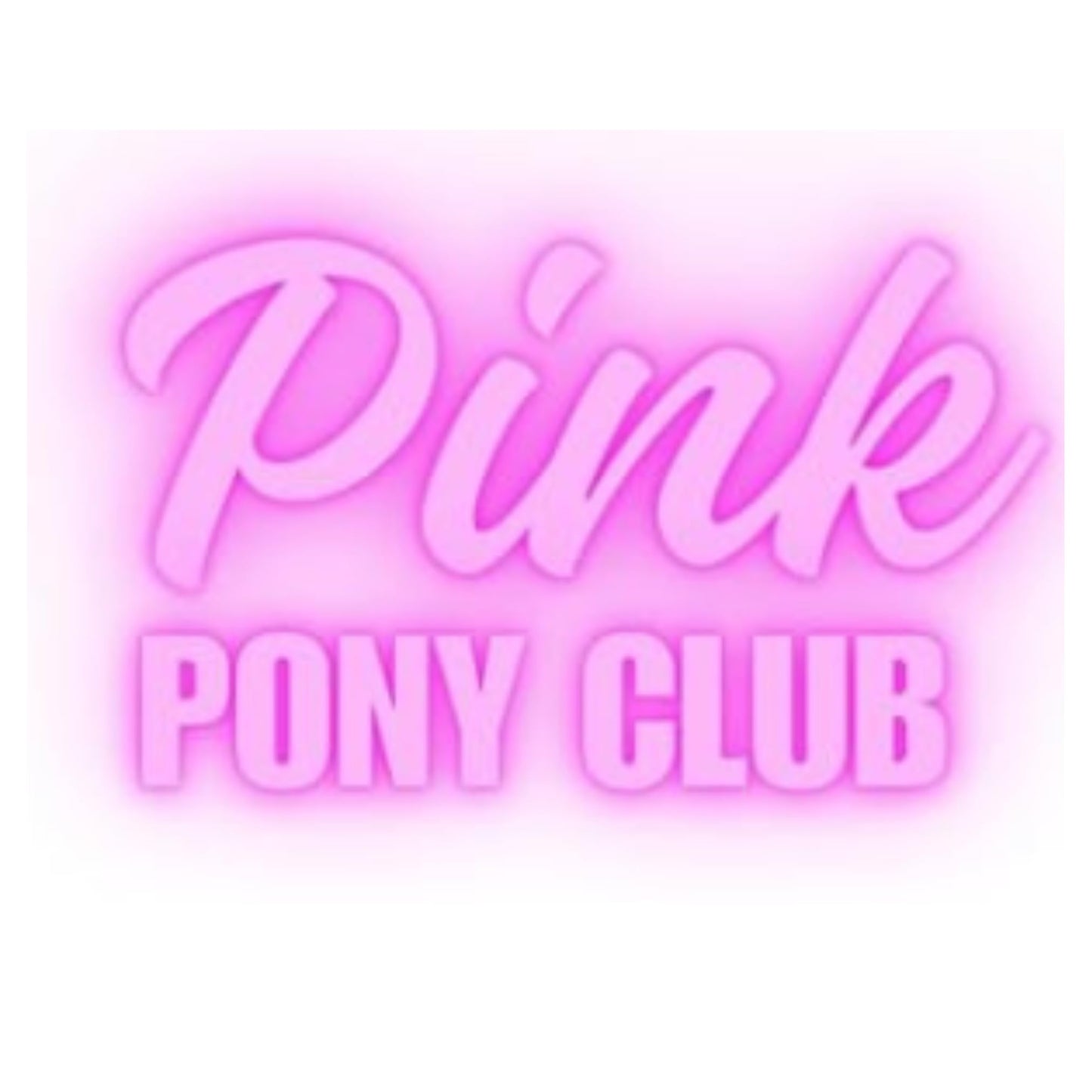 Pink Pony Club Vinyl Sticker, Hot Pink Logo Design by RockPaperStikrz