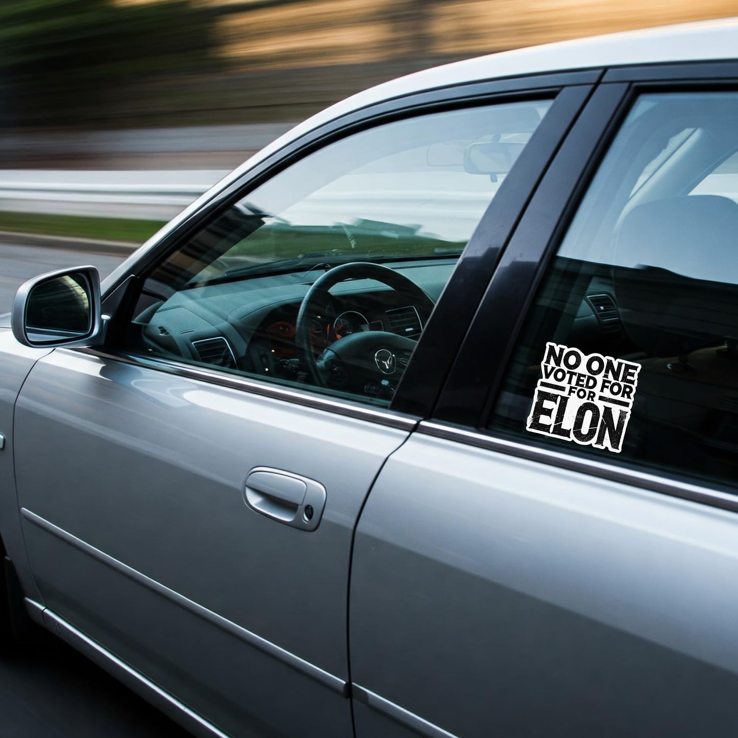 NO ONE Voted for Elon Sticker – Funny Anti Elon Bumper Sticker, Window Decal, Laptop or Water Bottle Sticker – 5 x 4.5 Inches