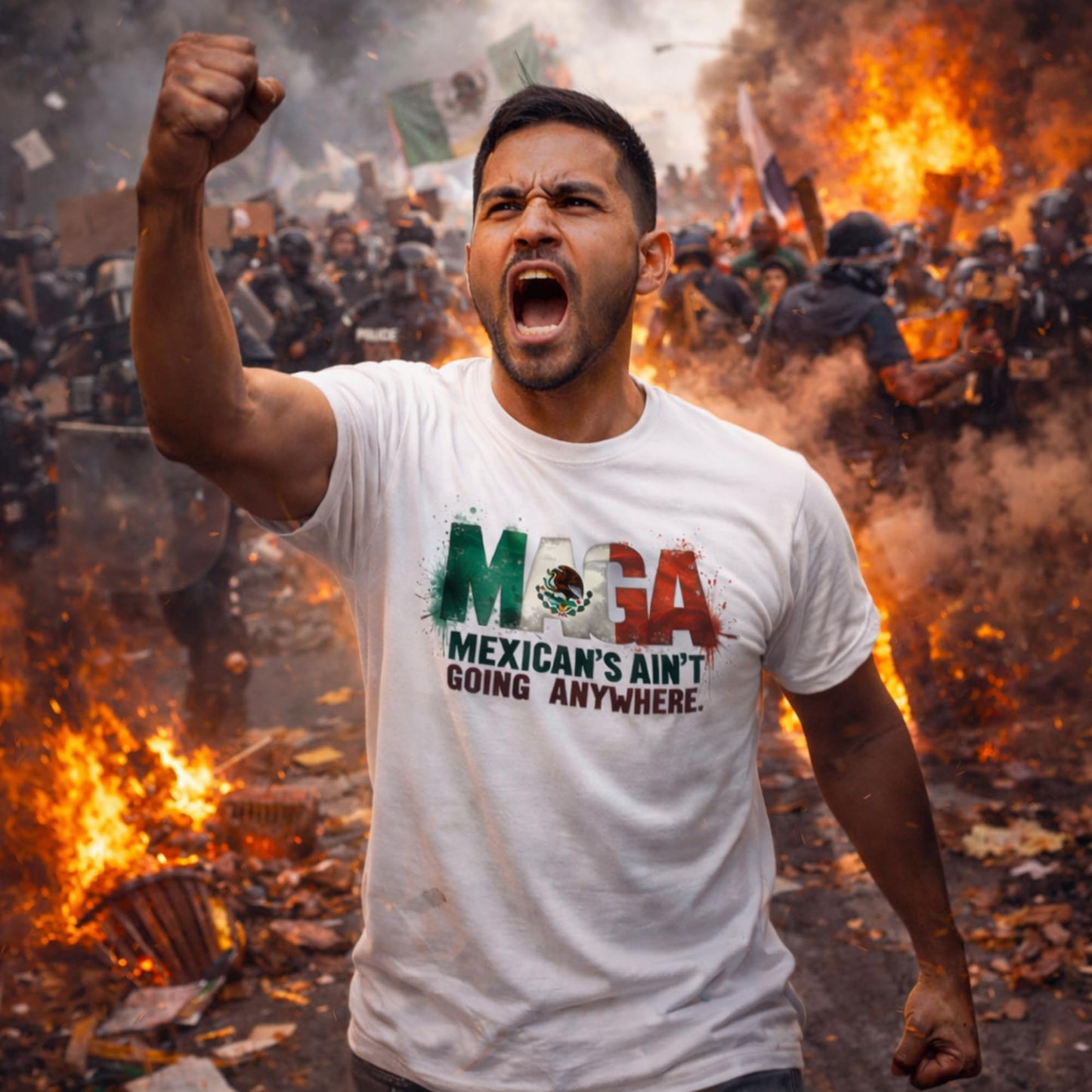 Anti ICE Shirt Mexican Pride MAGA Mexicans Ain’t Going Anywhere Anti ICE Protest Latino Pride T Shirt