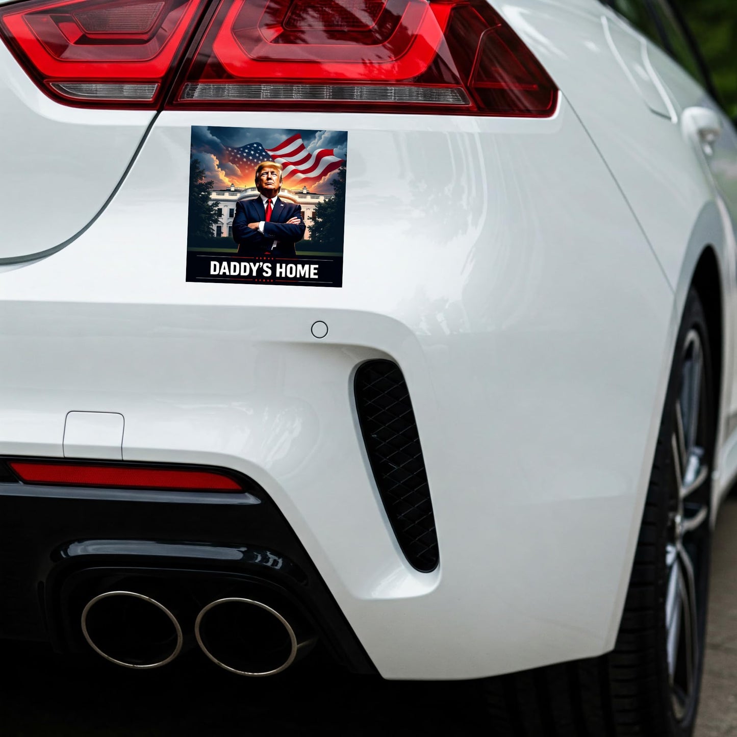 Daddy’S Home Trump Vinyl Sticker – 6 x 4.5 Inch for Cars, Windows, Laptops, Walls & More