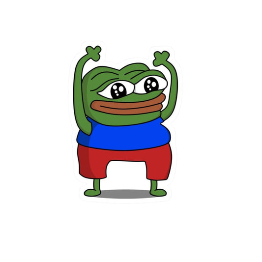 Pepe Frog Meme Sticker, 3 Inches, Vinyl Decal for Laptops and Water Bottles