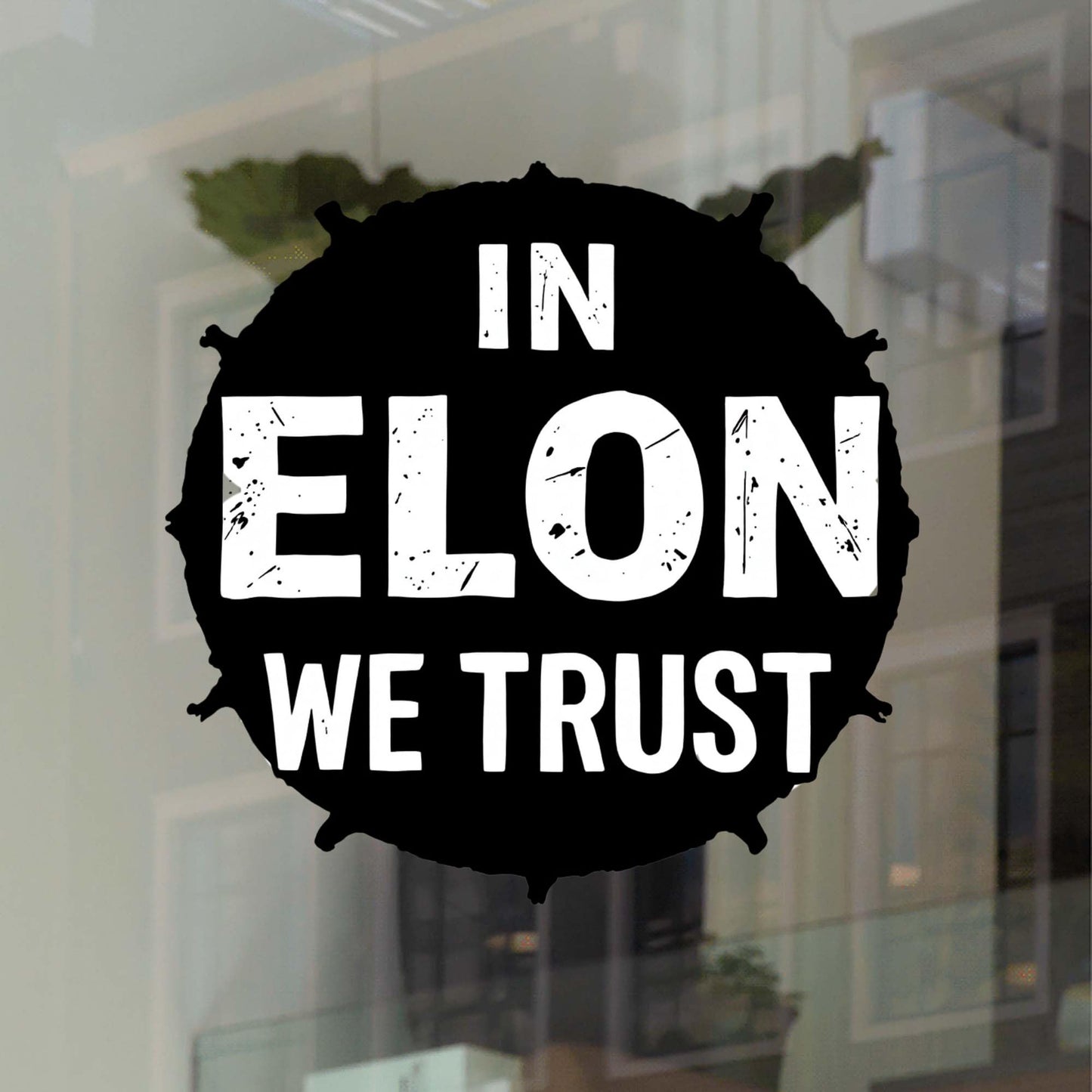 in Elon WE Trust Bumper Sticker - 4 Inch Pro Elon Musk Vinyl Decal for Cars, Windows, Laptops, and More