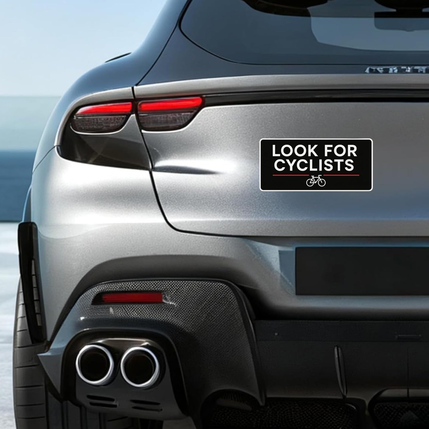 Look for Cyclists UV-Resistant Vinyl Decal – Car Window, Helmet, or Bumper Sticker 5"