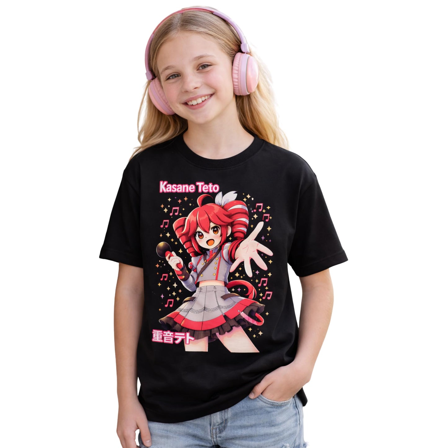 Anime Style Music Graphic Black T-Shirt Unisex Adults and Youth Sizes S–XXL