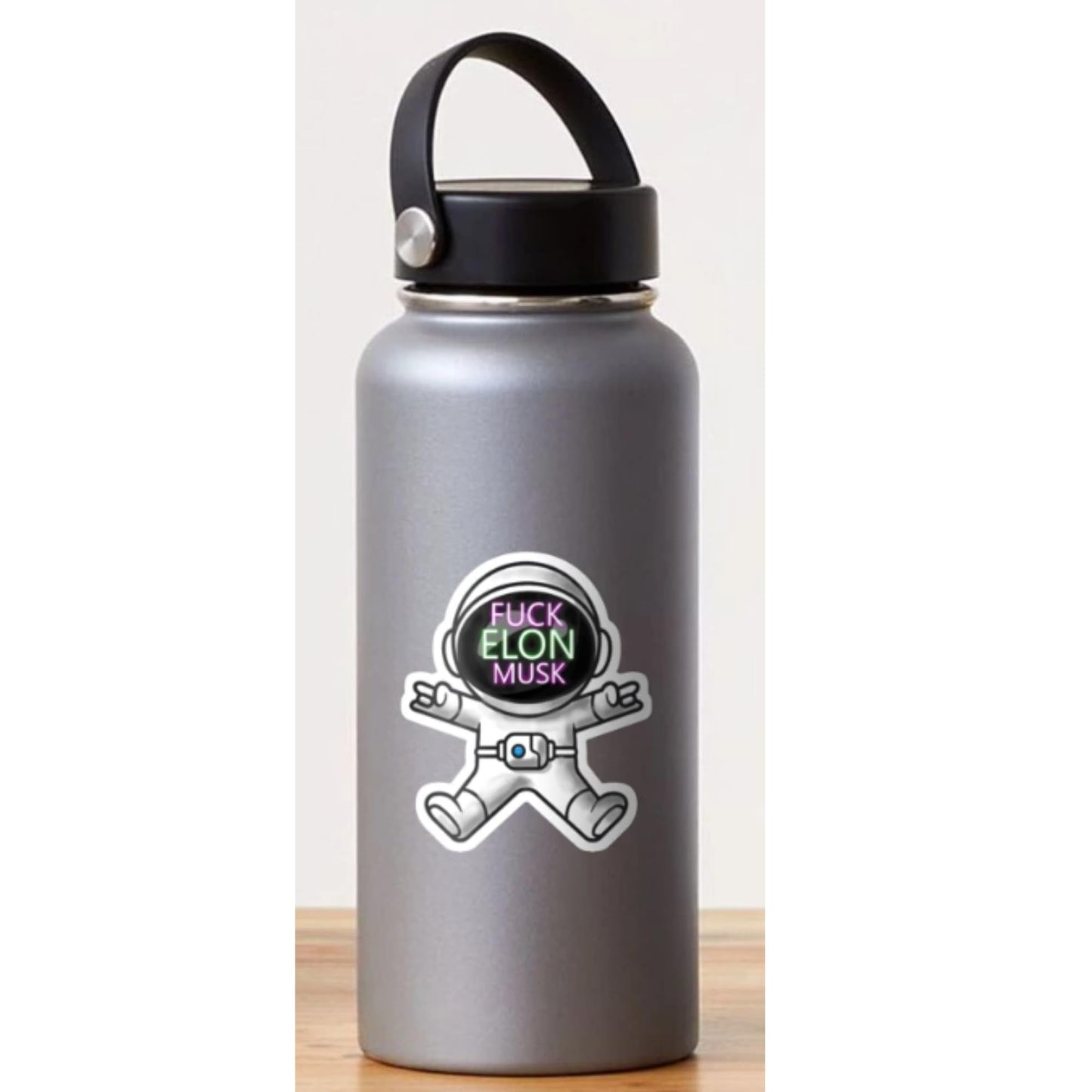 F*ck Elon Musk Astronaut Sticker - 3 Inch Anti-Elon Glossy Sticker Perfect for Laptops, Tumblers, Water Bottles & More!