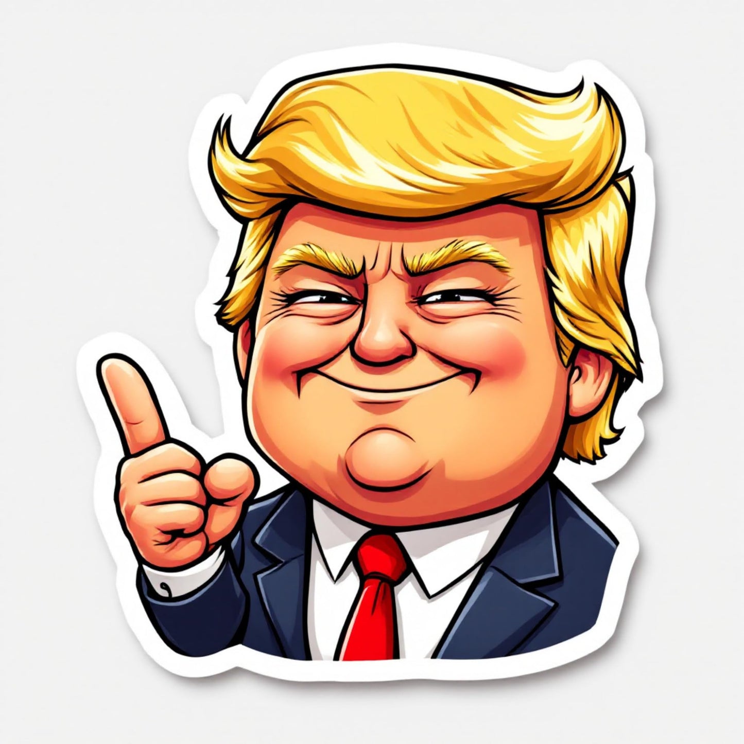 Kawaii Trump Sticker 3-Pack - 3" x 2.25"