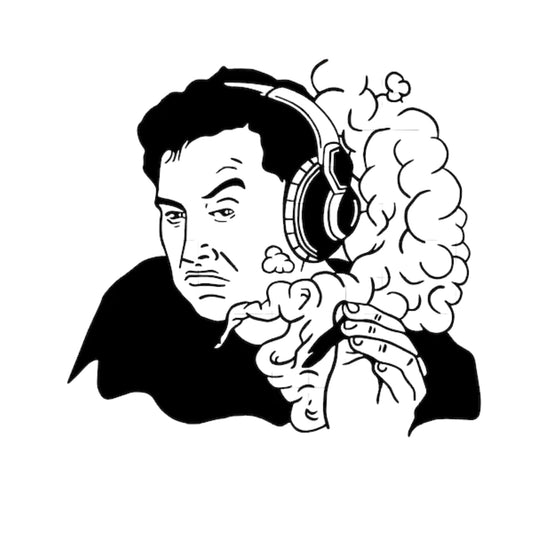 Elon Musk Podcast Moment Vinyl Sticker, Black and White, Durable Design for Laptops, Water Bottles and More!