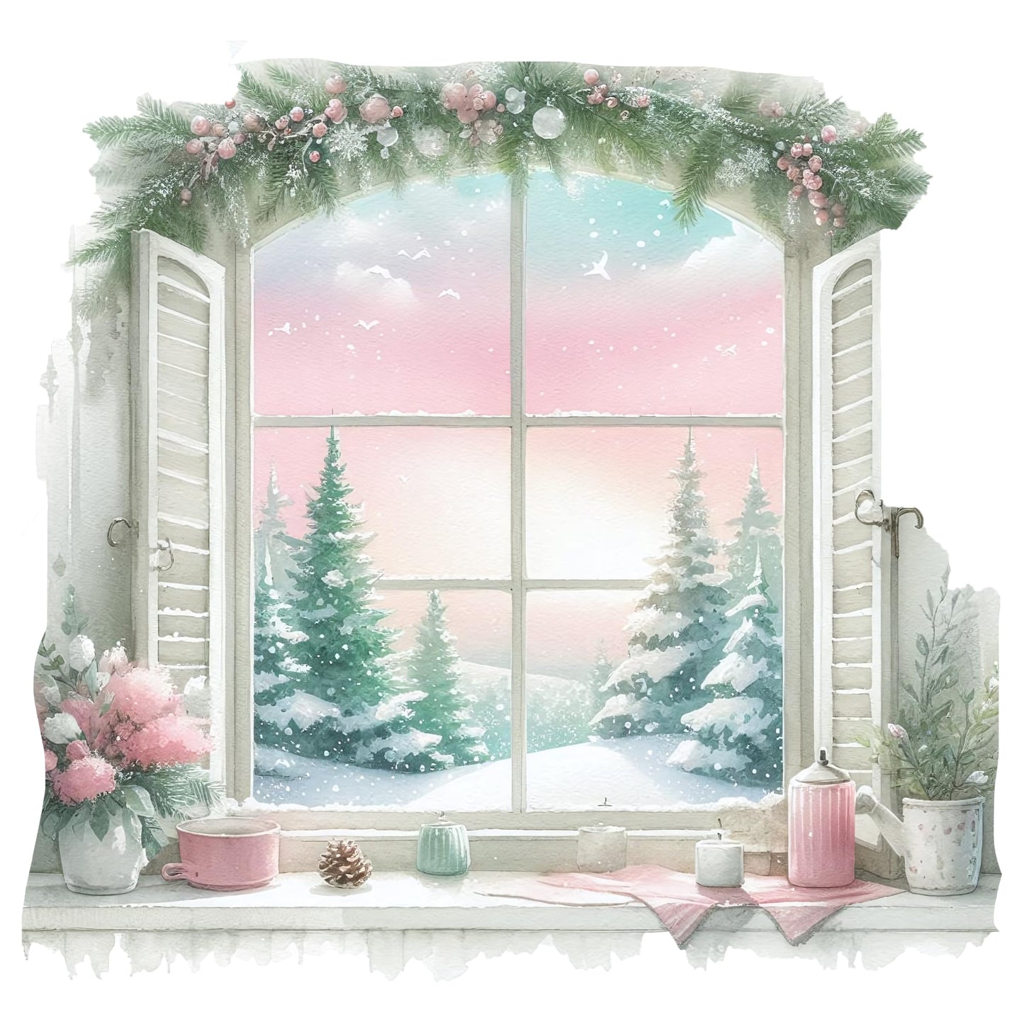 Make It A Pink Christmas – Custom Wall or Window Vinyl Decal, Removable, No Residue, Personalized Holiday Sticker for Home Decor & Gifts