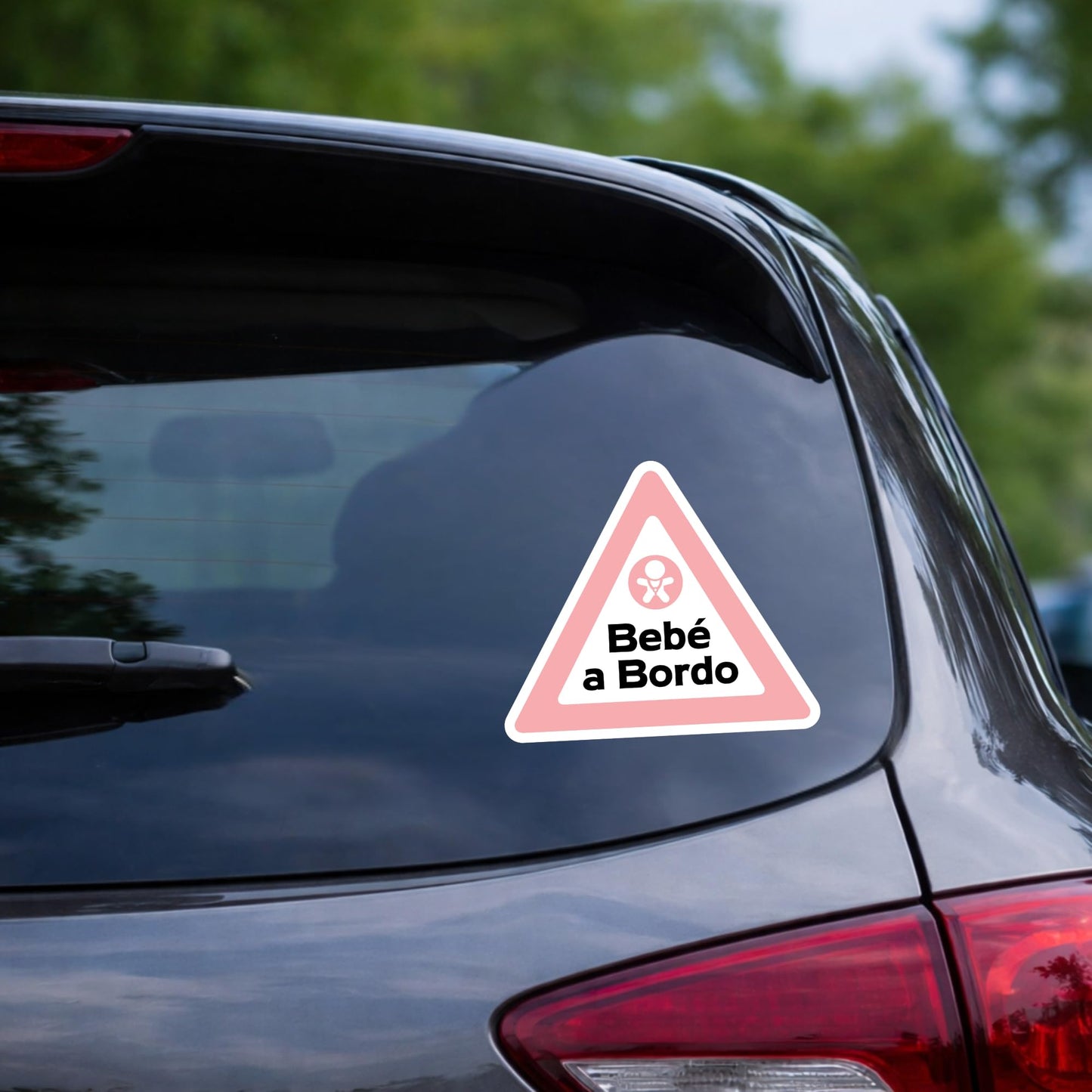 Bebé a Bordo Car Window Decal, 6 Inch Spanish Baby on Board Vinyl Sticker, Weather Resistant Safety
