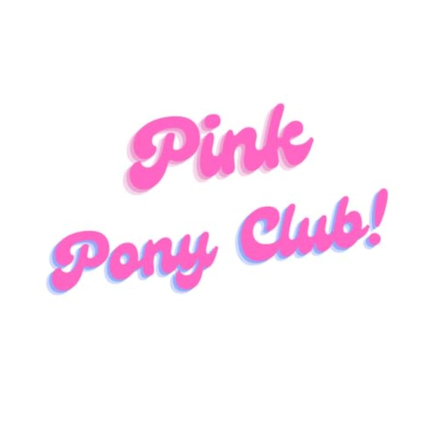 Pink Pony Club Vinyl Sticker, Hot Pink Logo Design by RockPaperStikrz