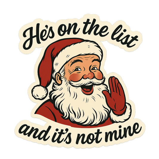 RockPaperStikrz Christmas Santa Vinyl Sticker, 5 Inch, Multicolor, Glossy Finish, Water Resistant, for Laptops and Bottles, Cartoon Style
