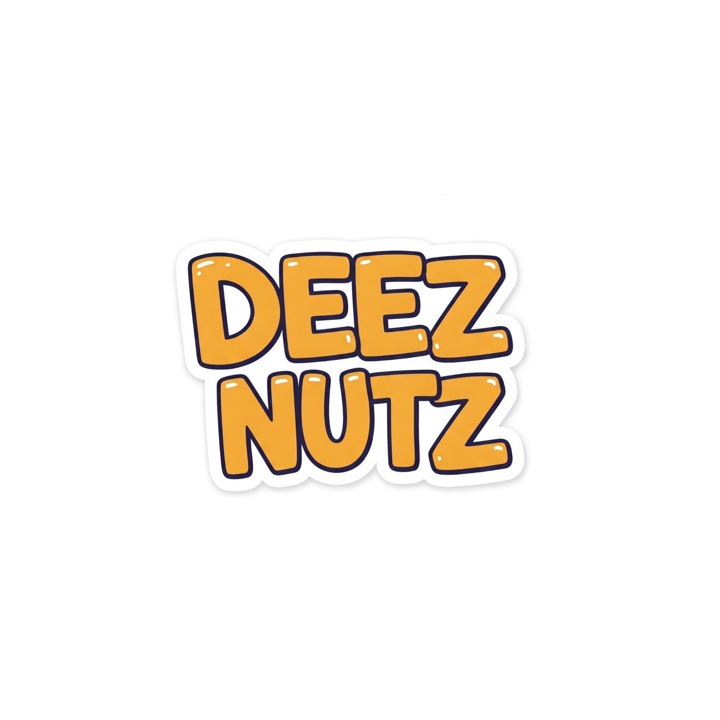 Funny Deez Nutz Vinyl Sticker, 3 Inch by RockPaperStikrz